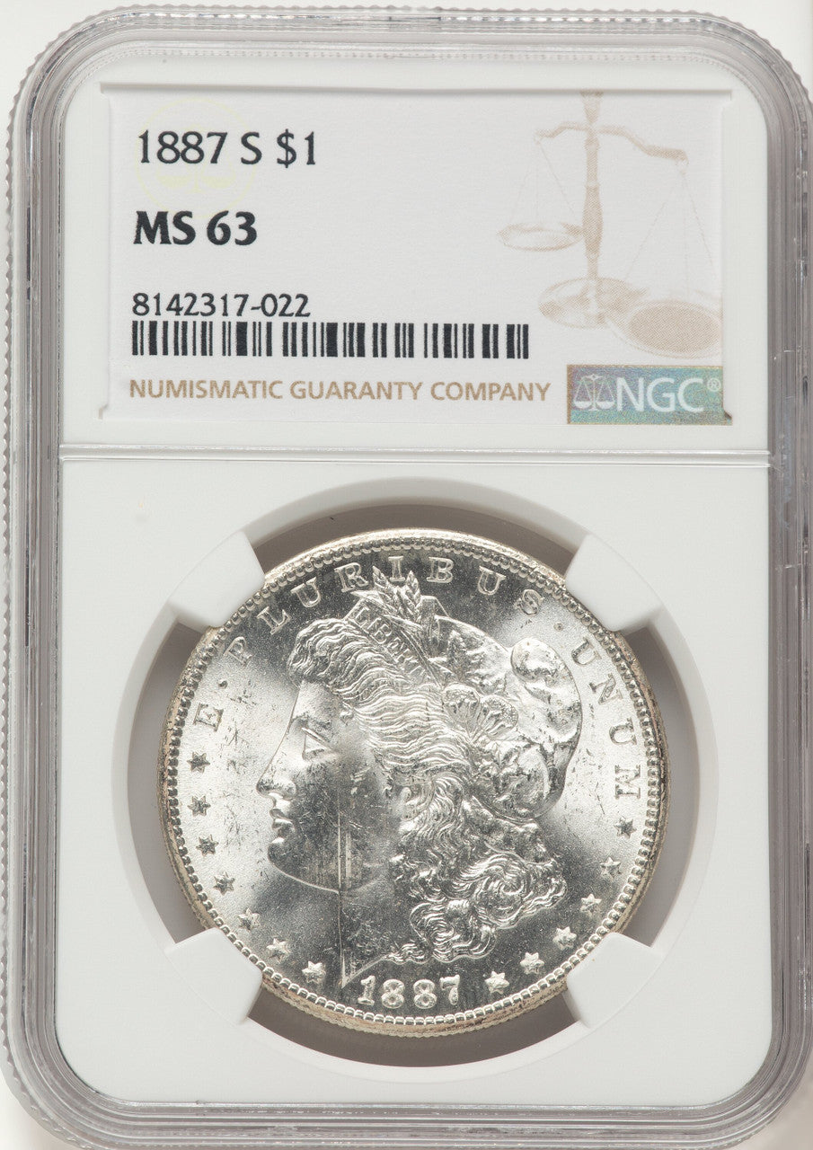 1887-S Morgan Dollar NGC MS63