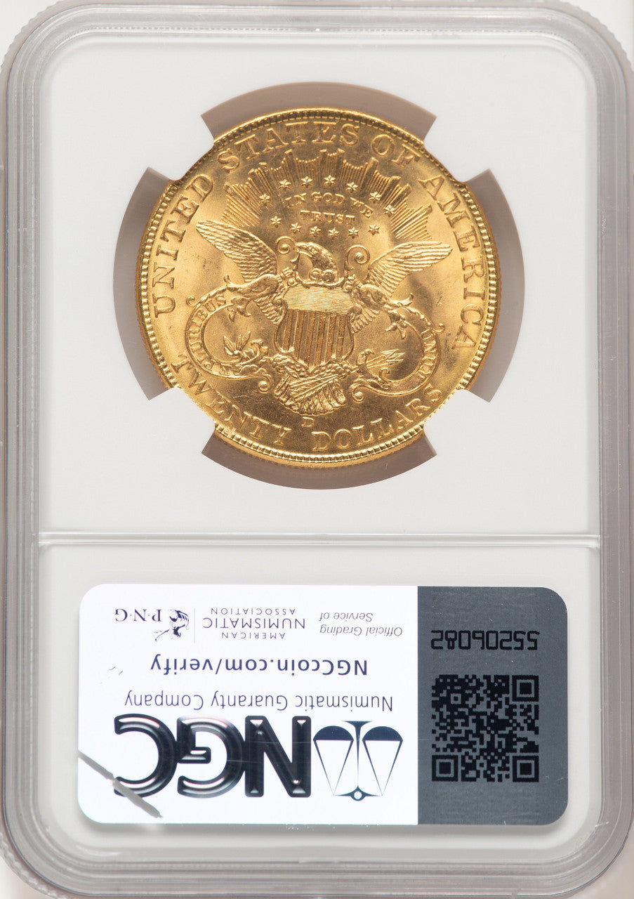1907-D $20 Liberty Double Eagle NGC MS66