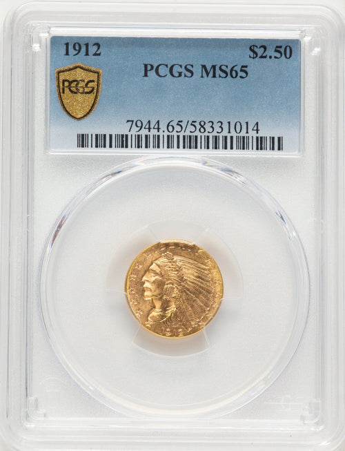 1912 $2.50 Indian Quarter Eagle PCGS MS65