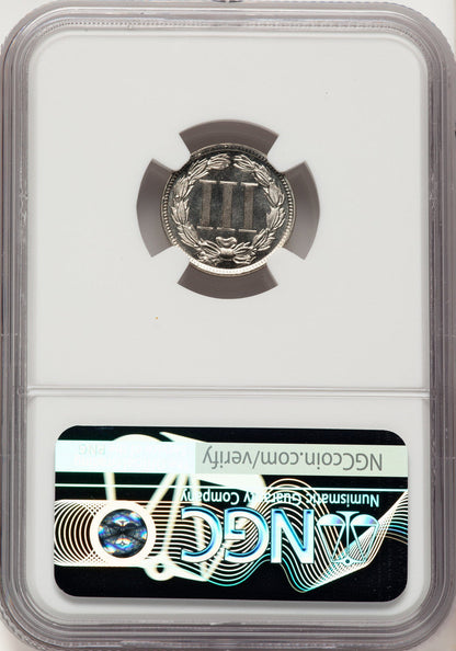 1889 3CN CA Proof Three Cent Nickel NGC PR67