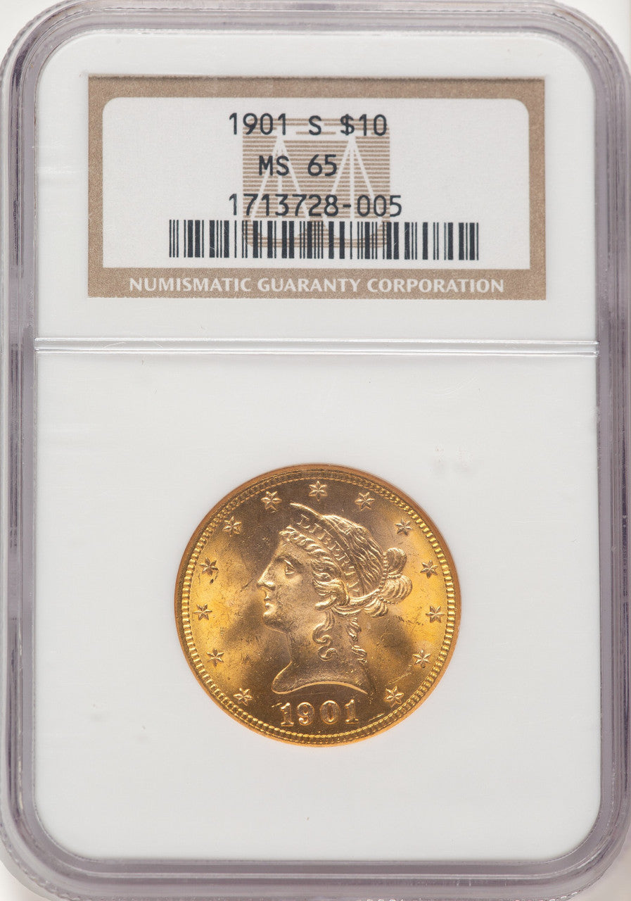 1901-S $10 Liberty Eagle NGC MS65