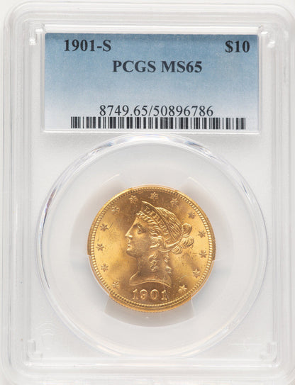 1901-S $10 Liberty Eagle PCGS MS65