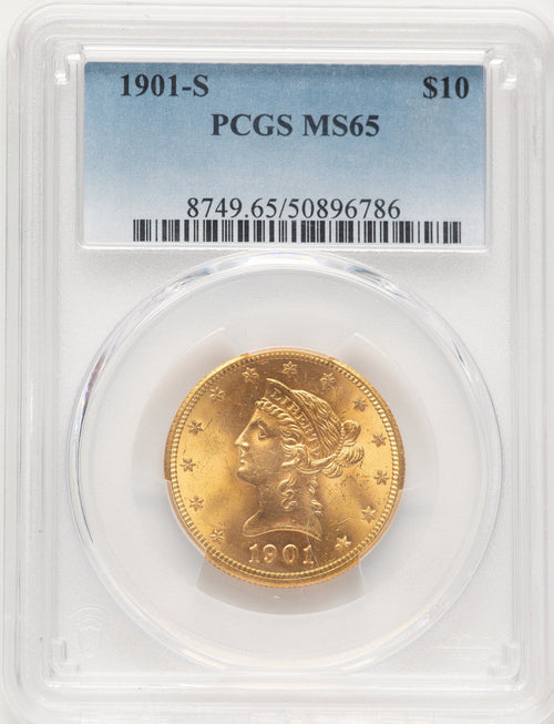 1901-S $10 Liberty Eagle PCGS MS65