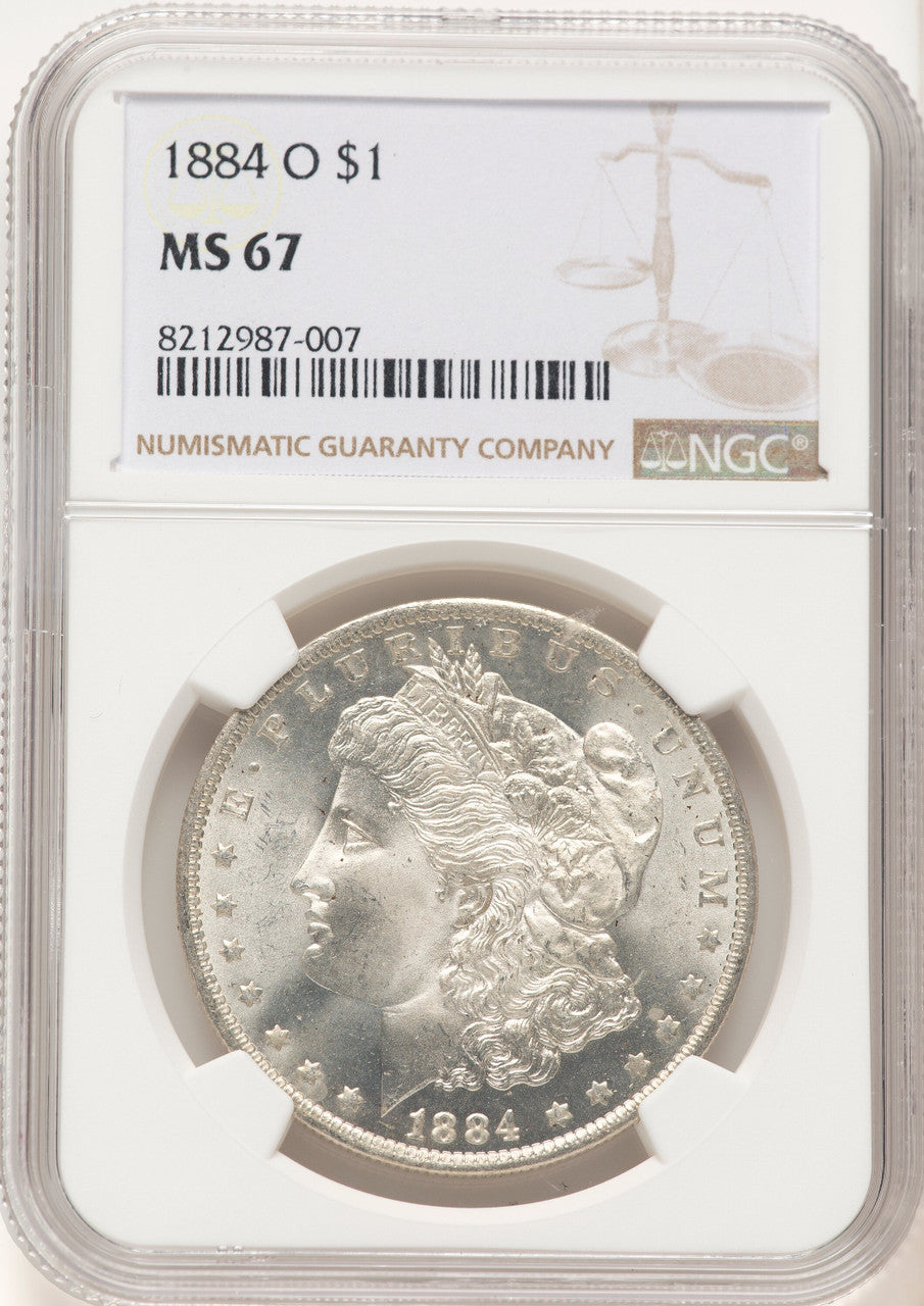 1884-O Morgan Dollar NGC MS67