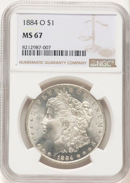 1884-O Morgan Dollar NGC MS67