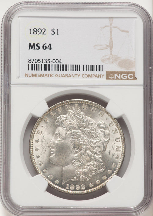 1892 Morgan Dollar NGC MS64