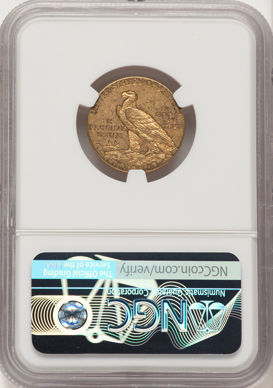 1911-D $5 Indian Half Eagle NGC AU55
