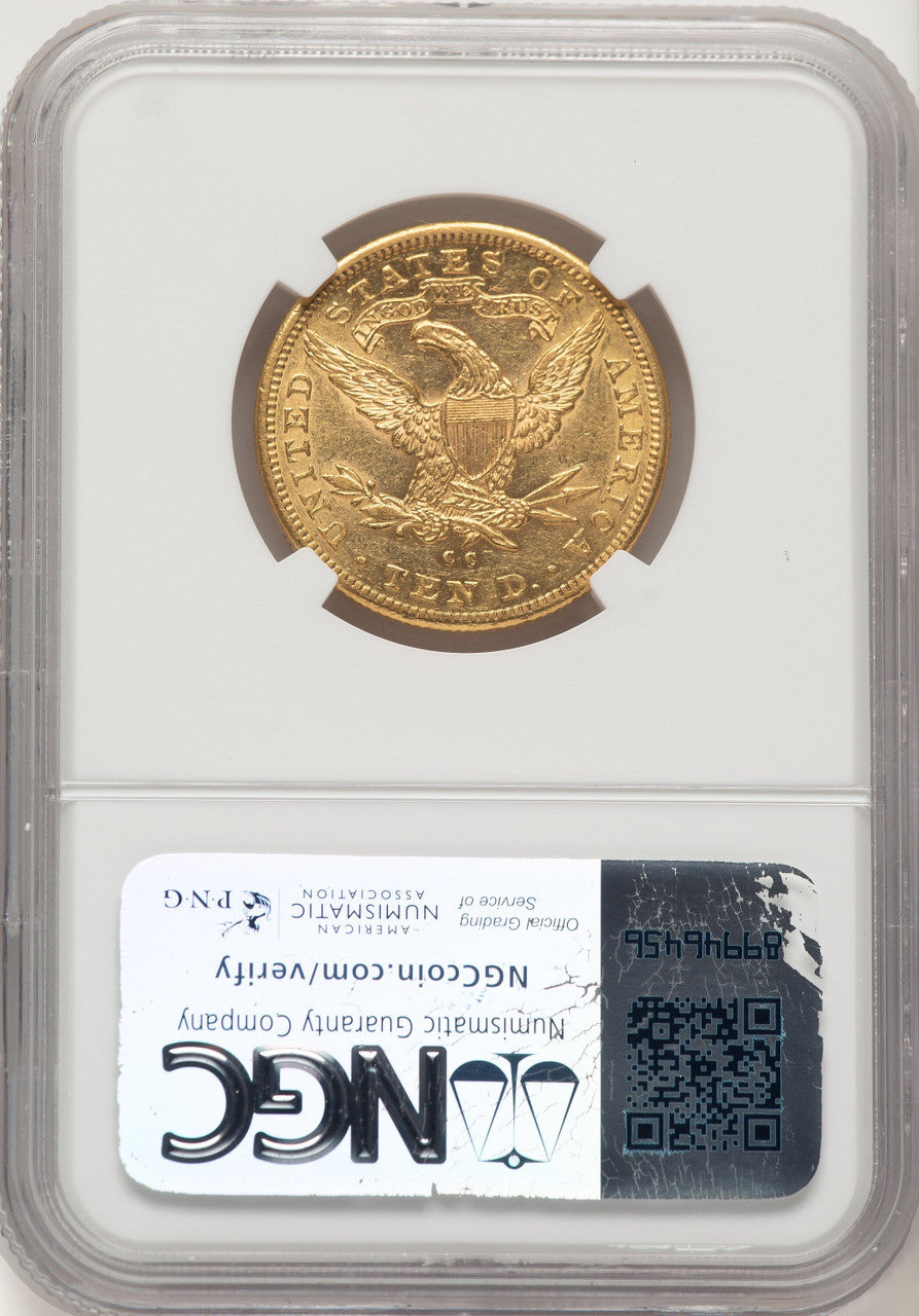 1884-CC $10 Liberty Eagle NGC AU58