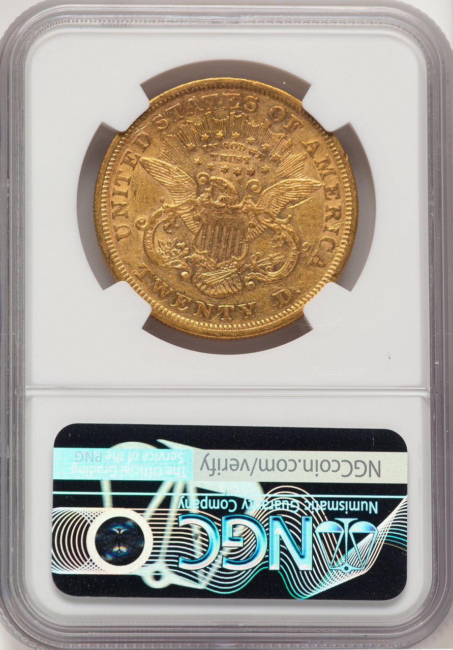 1868 $20 Liberty Double Eagle NGC AU53