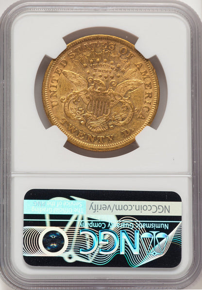1868 $20 Liberty Double Eagle NGC AU53