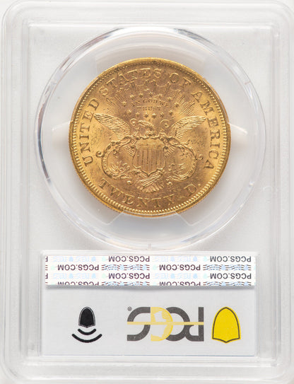 1868 $20 Liberty Double Eagle PCGS MS62