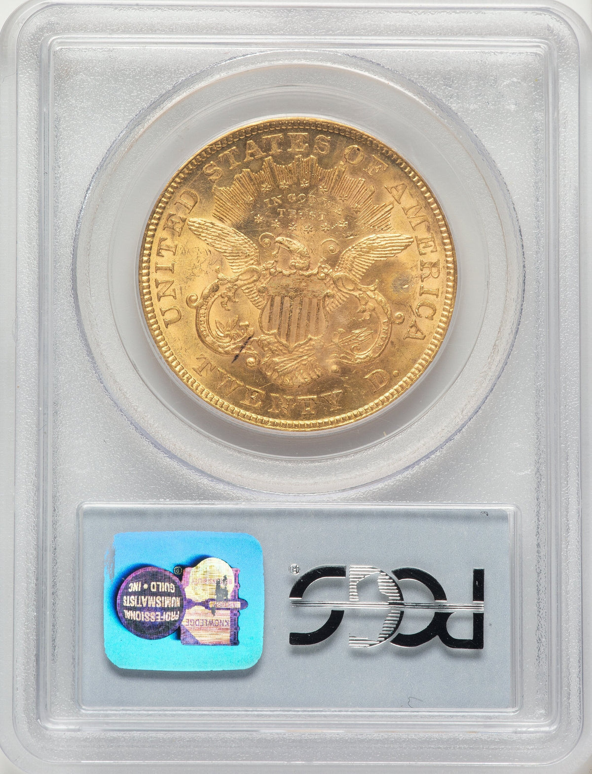 1876 $20 Liberty Double Eagle PCGS MS61
