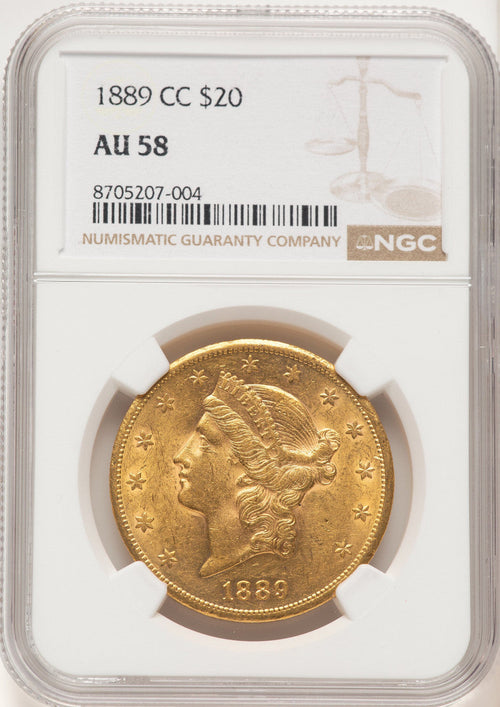 1889-CC $20 Liberty Double Eagle NGC AU58