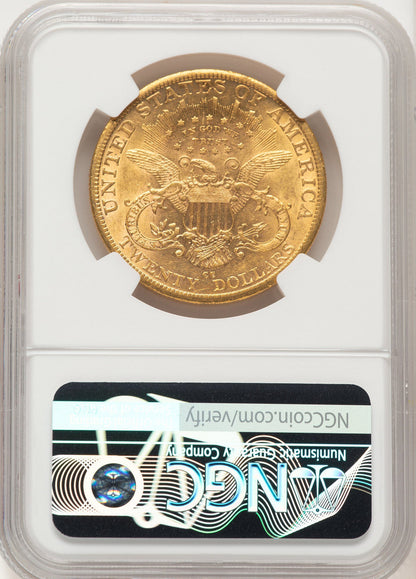 1889-CC $20 Liberty Double Eagle NGC AU58