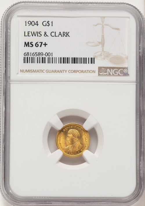 1904 G$1 Lewis and Clark Commemorative Gold NGC MS67+