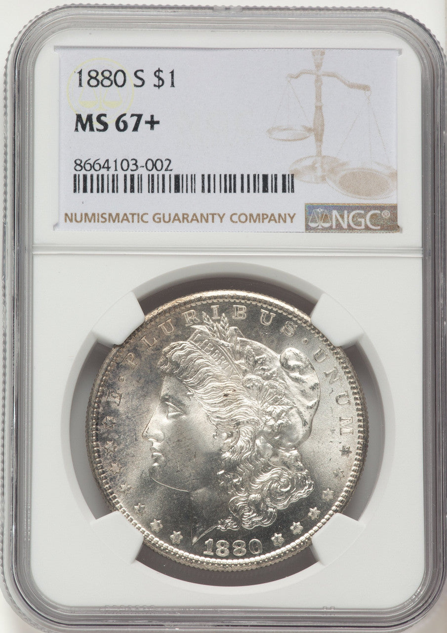 1880-S Morgan Dollar NGC MS67+