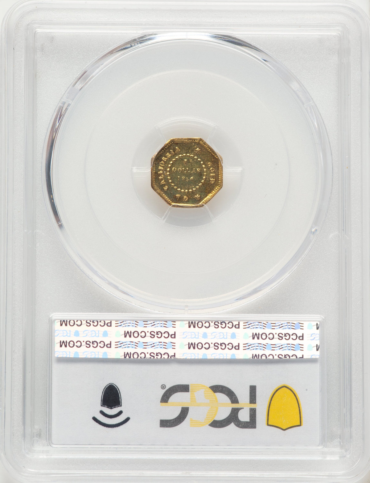 1854 $1 BG-508 California Fractional Gold PCGS MS63