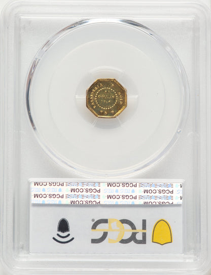 1854 $1 BG-508 California Fractional Gold PCGS MS63