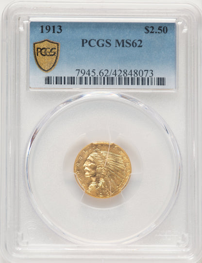 1913 $2.50 Indian Quarter Eagle PCGS MS62