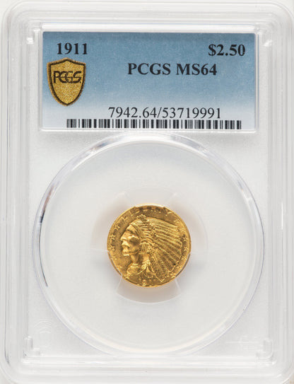 1911 $2.50 Indian Quarter Eagle PCGS MS64