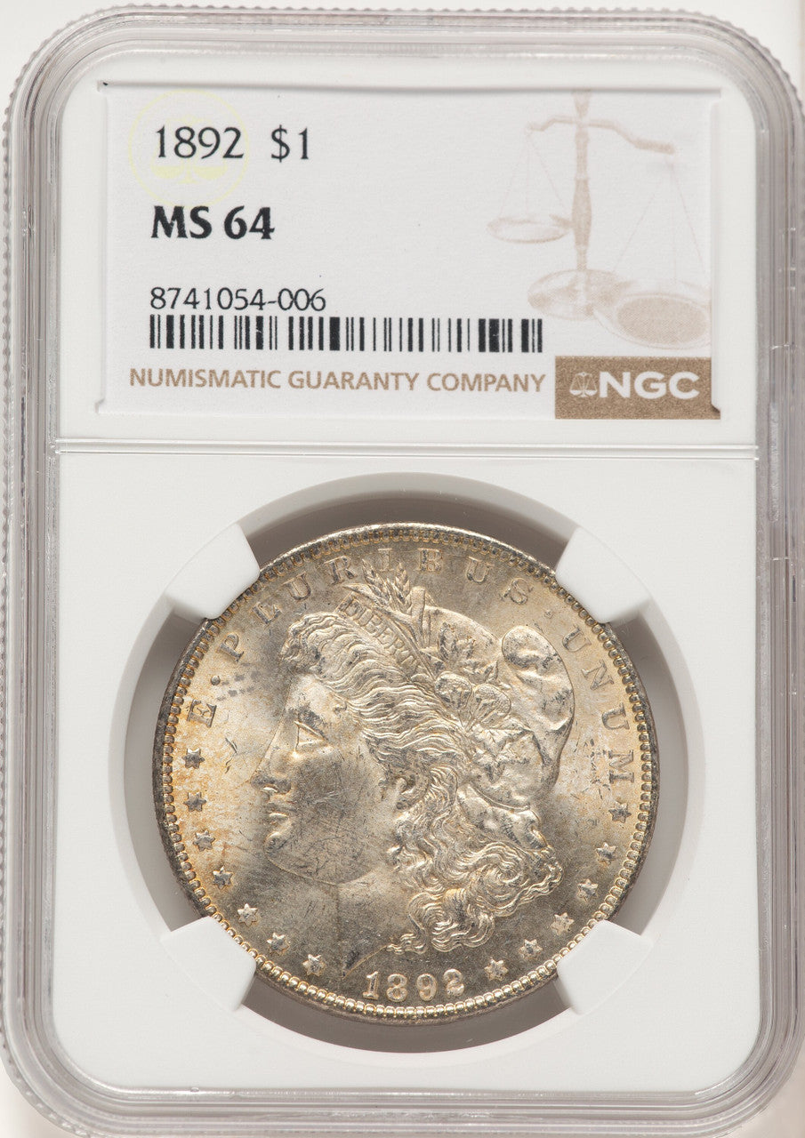 1892 Morgan Dollar NGC MS64