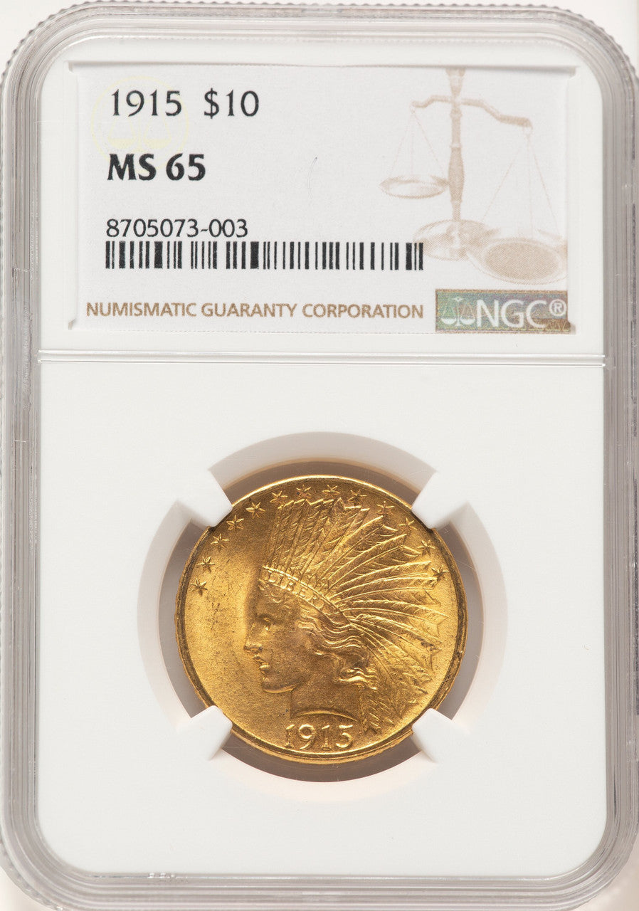 1915 $10 Indian Eagle NGC MS65