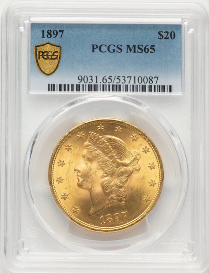 1897 $20 Liberty Double Eagle PCGS MS65