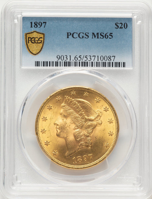 1897 $20 Liberty Double Eagle PCGS MS65