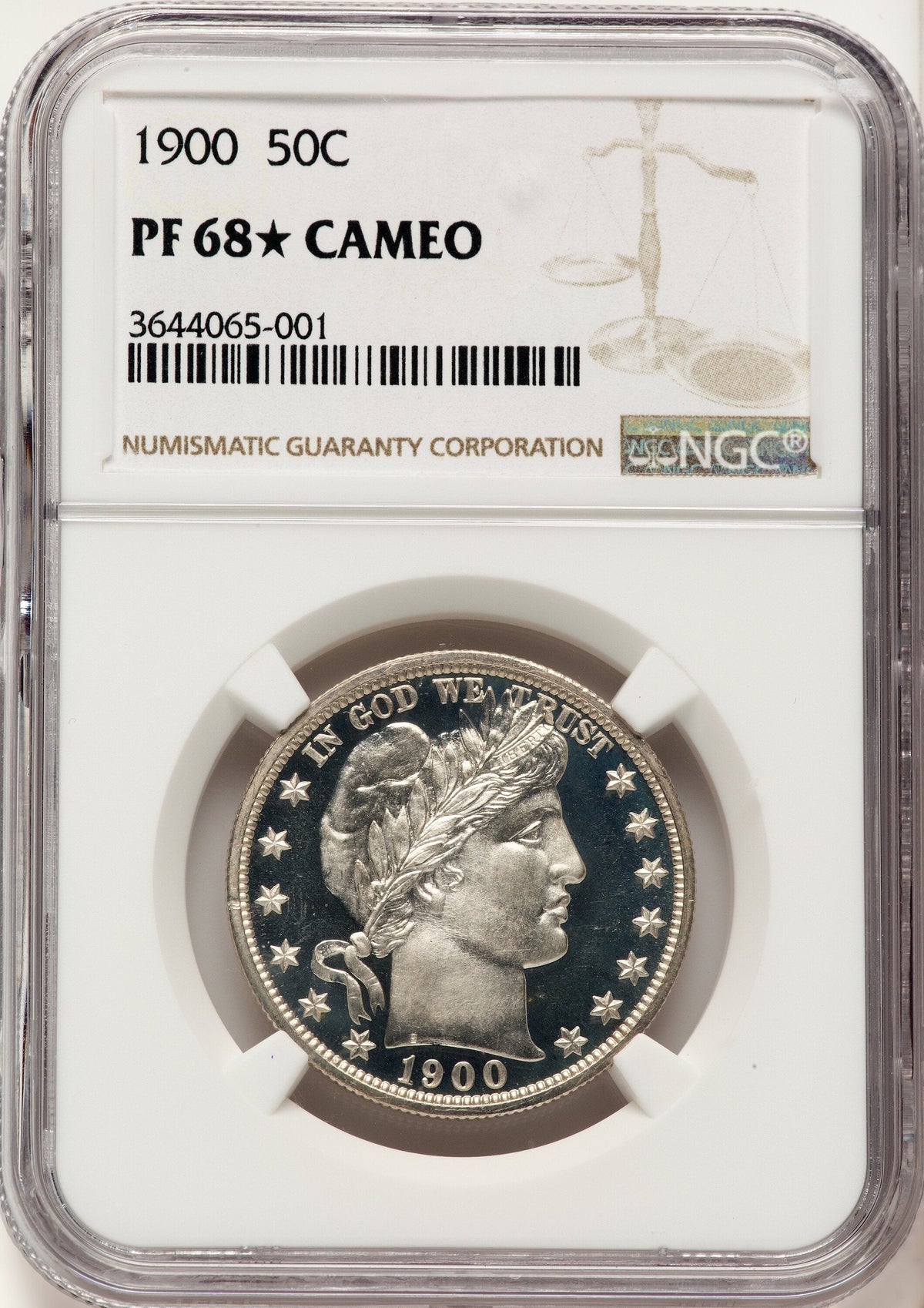 1900 50C CA Proof Barber Half Dollar NGC PR68