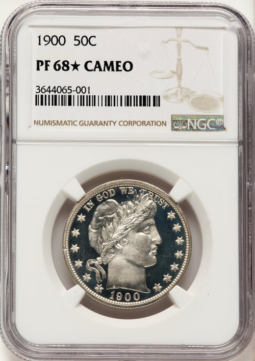 1900 50C CA Proof Barber Half Dollar NGC PR68