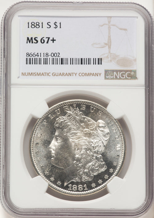 1881-S Morgan Dollar NGC MS67+