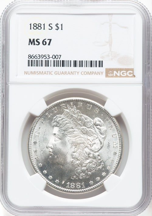 1881-S Morgan Dollar NGC MS67