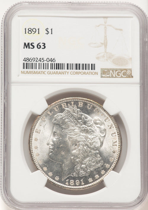 1891 Morgan Dollar NGC MS63