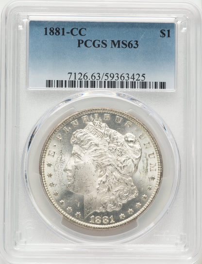 1881-CC Morgan Dollar PCGS MS63