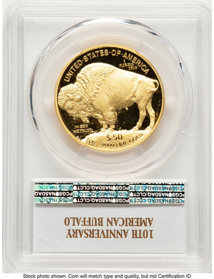 2016-W Proof Gold Buffalo 1 oz FDI Bison Label Denver PCGS PR70