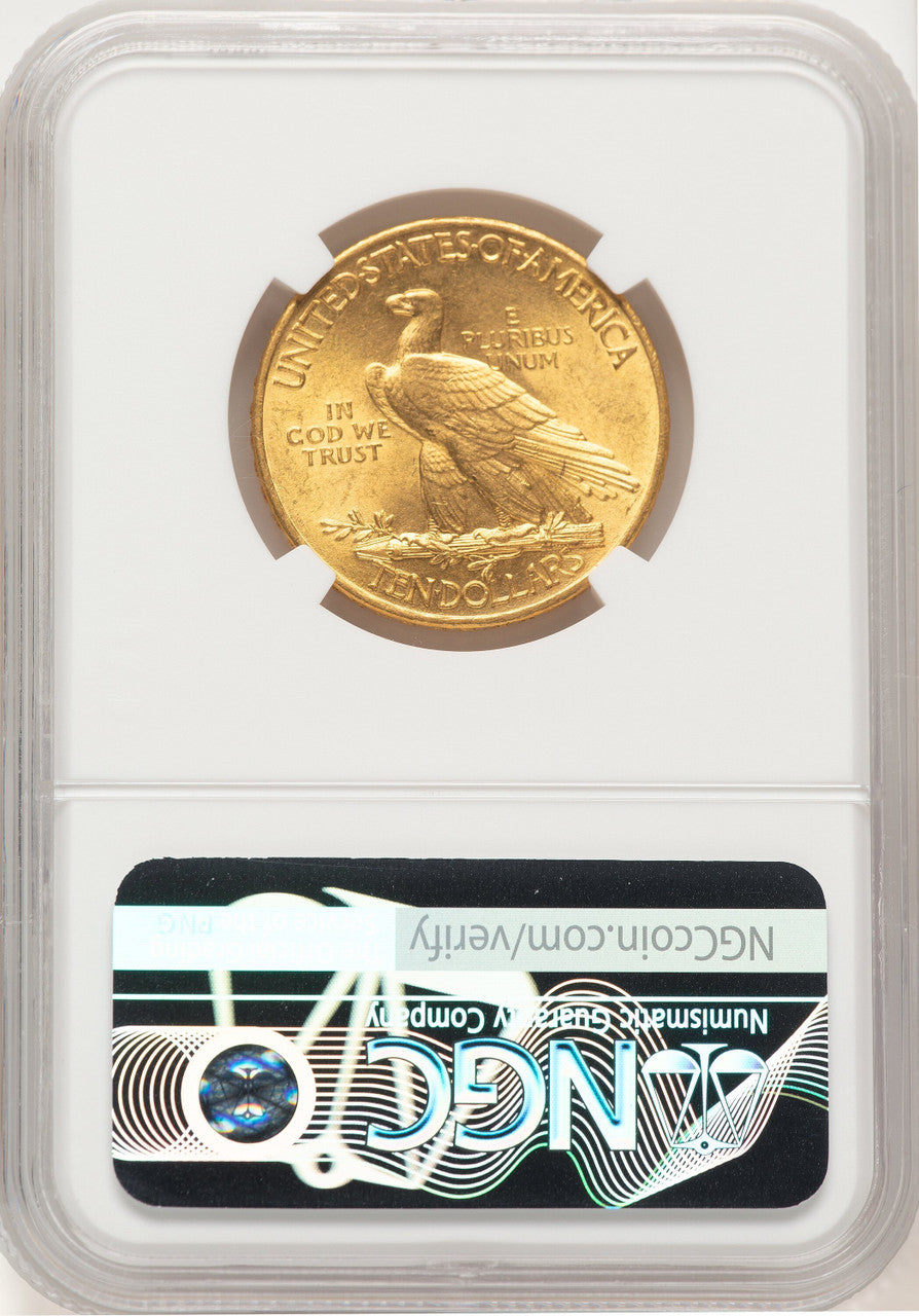 1908 $10 MOTTO Indian Eagle NGC MS64