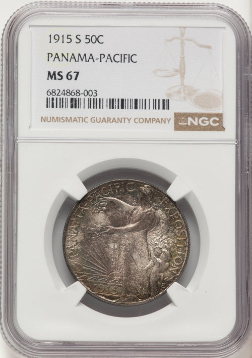 1915-S 50C Panama-Pacific Commemorative Silver NGC MS67