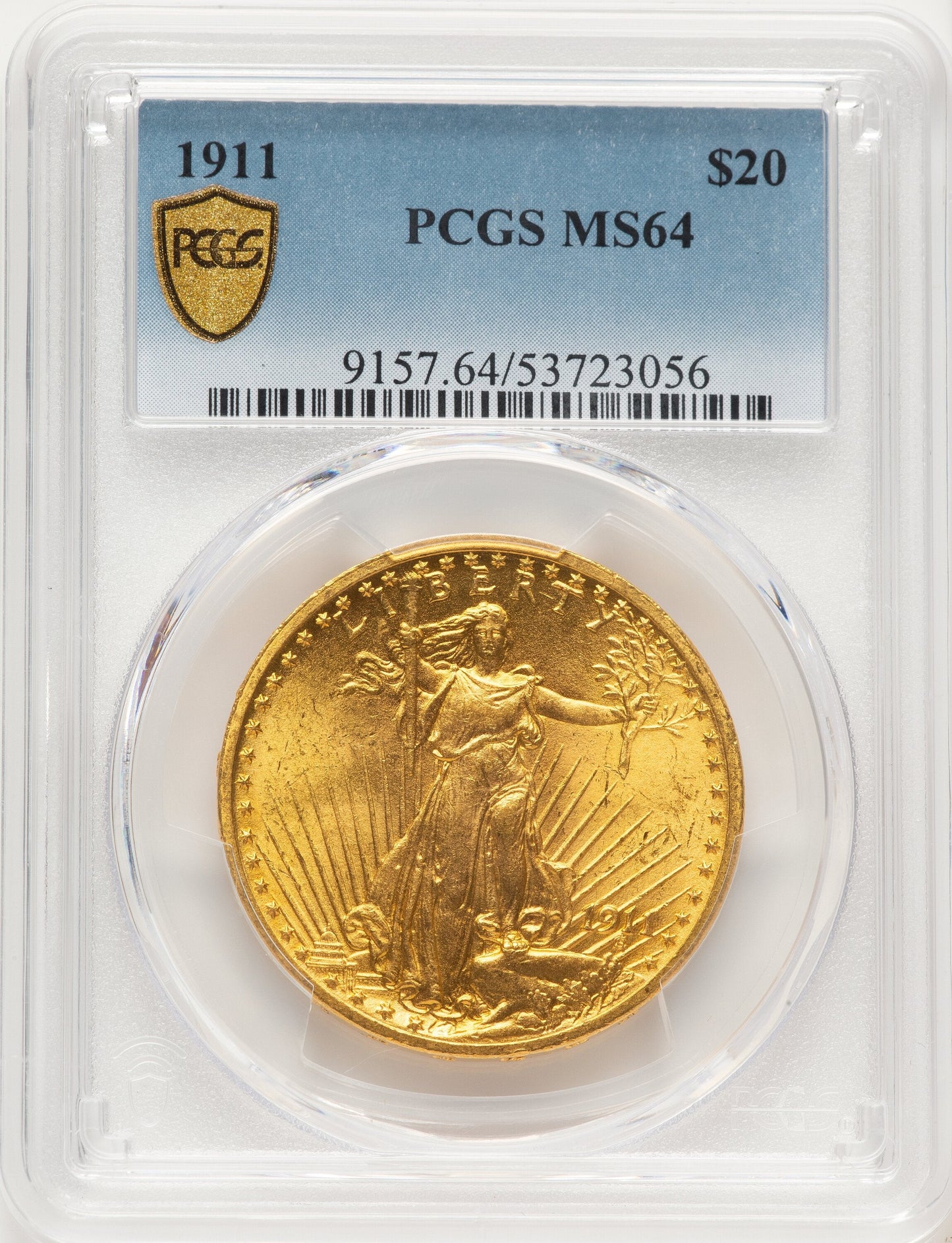 1911 $20 Saint-Gaudens Double Eagle PCGS MS64