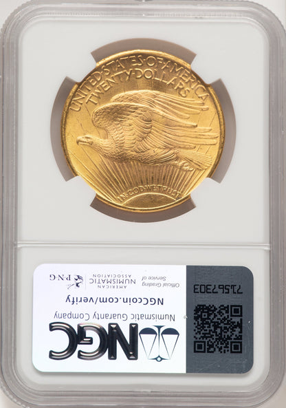 1924 $20 Saint Saint-Gaudens Double Eagle NGC MS66+