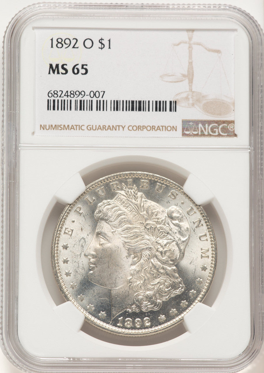 1892-O Morgan Dollar NGC MS65
