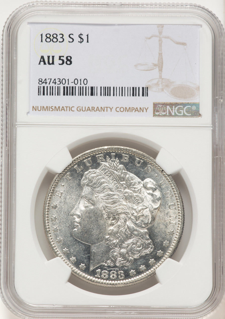 1883-S Morgan Dollar NGC AU58