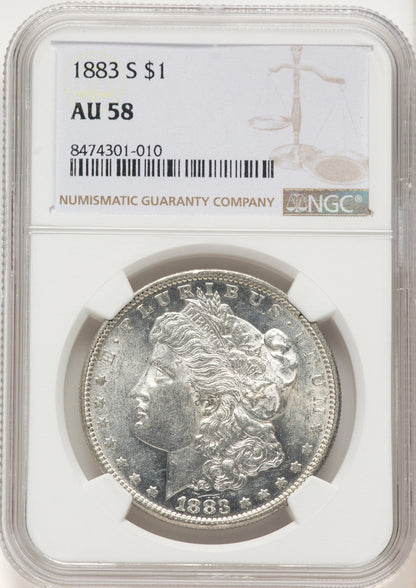 1883-S Morgan Dollar NGC AU58