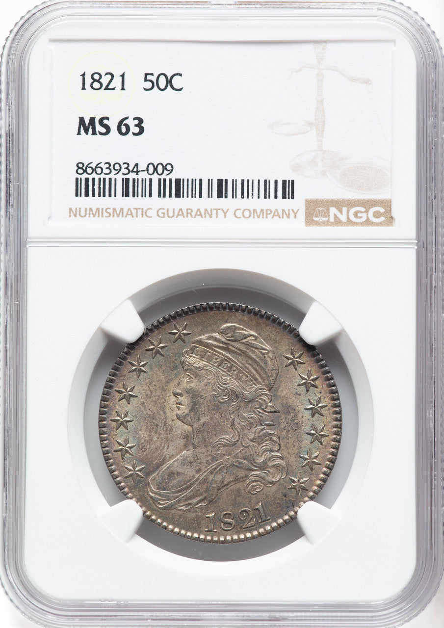 1821 50C Bust Half Dollar NGC MS63