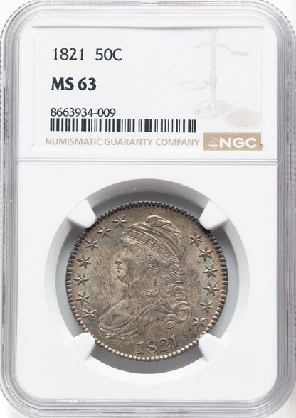 1821 50C Bust Half Dollar NGC MS63