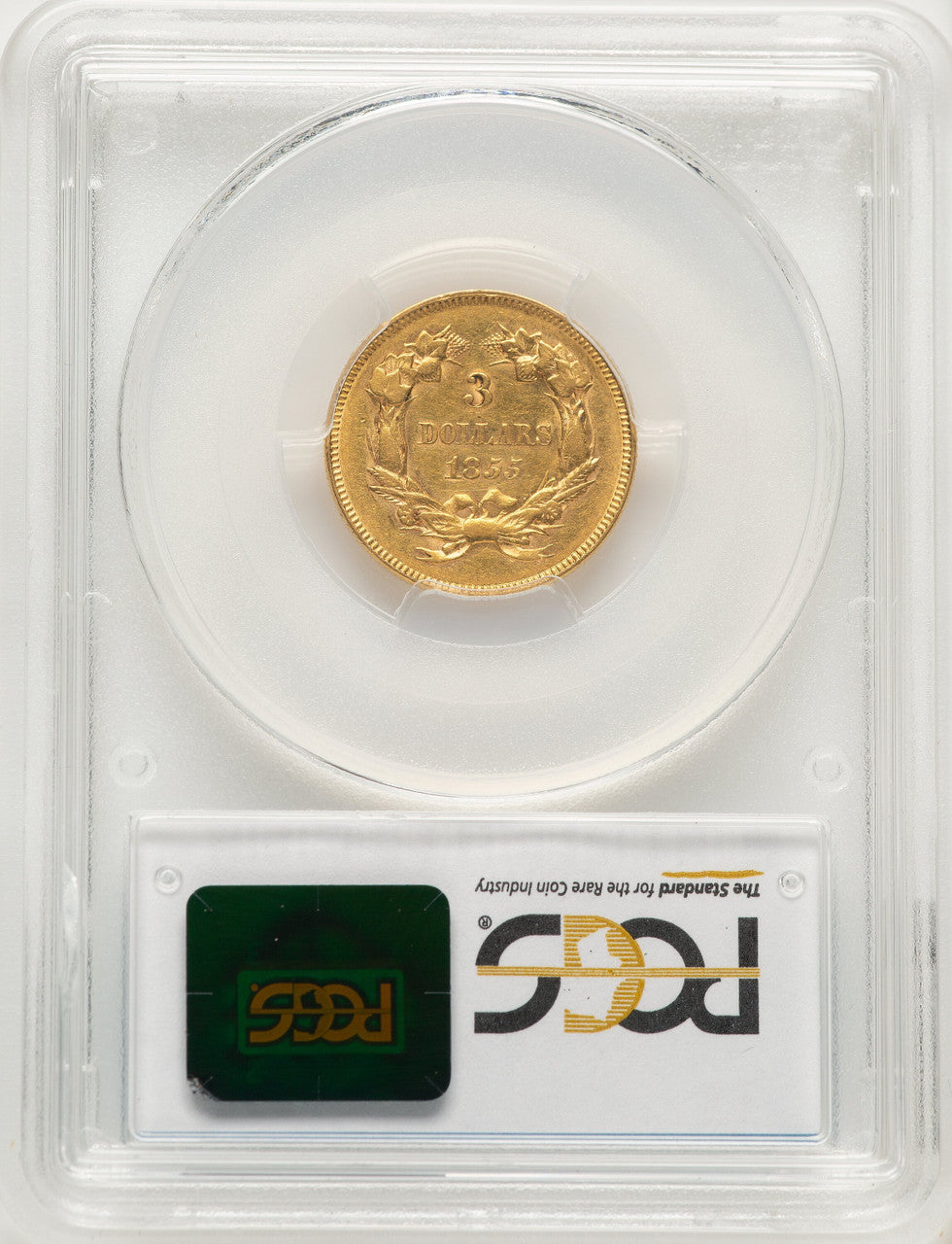 1855 $3 Three Dollar Gold Pieces PCGS AU55