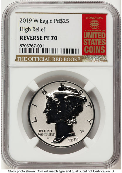 2019-W Palladium Eagle 1 oz REV Red Book NGC PF70