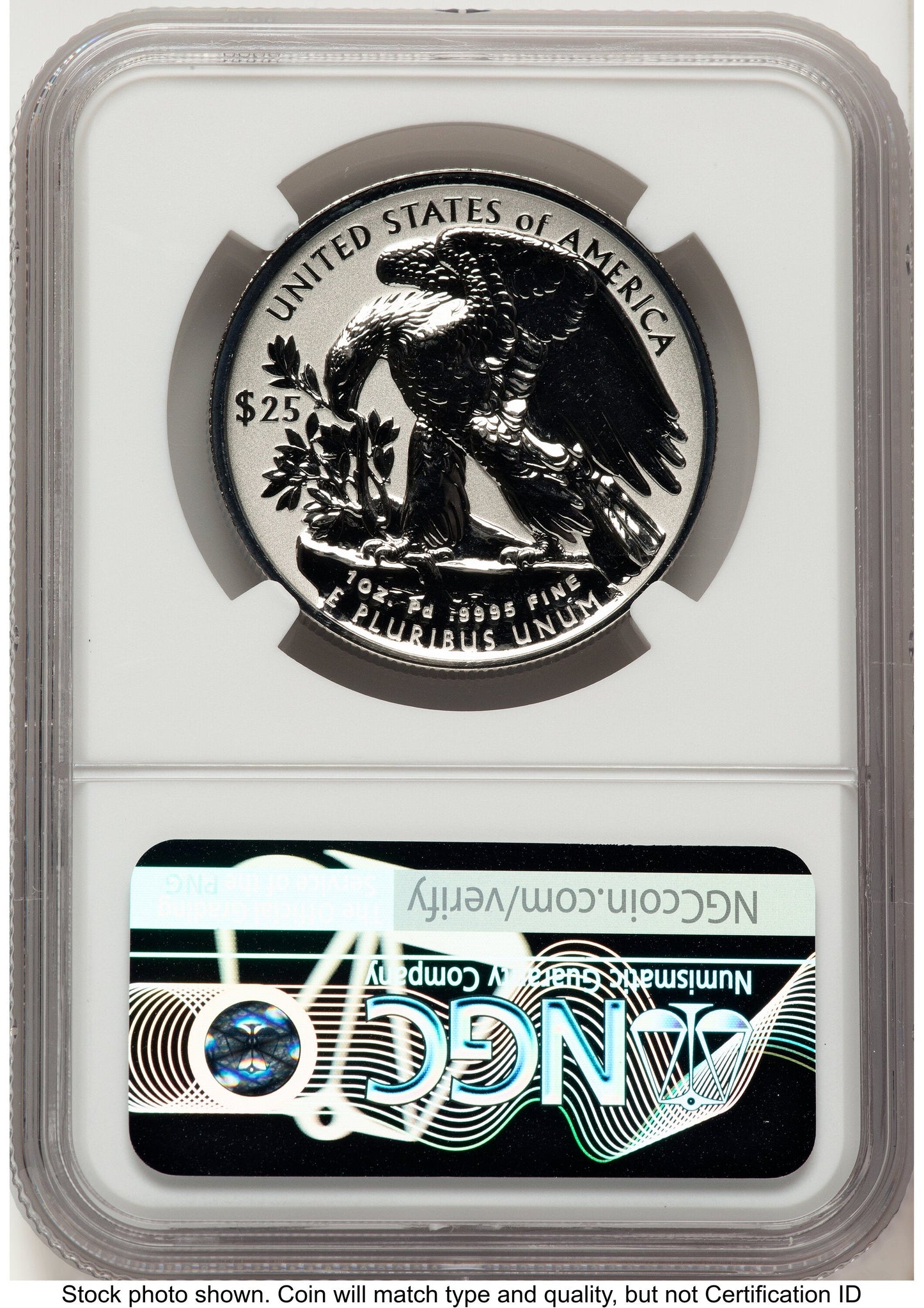 2019-W Palladium Eagle 1 oz REV Red Book NGC PF70