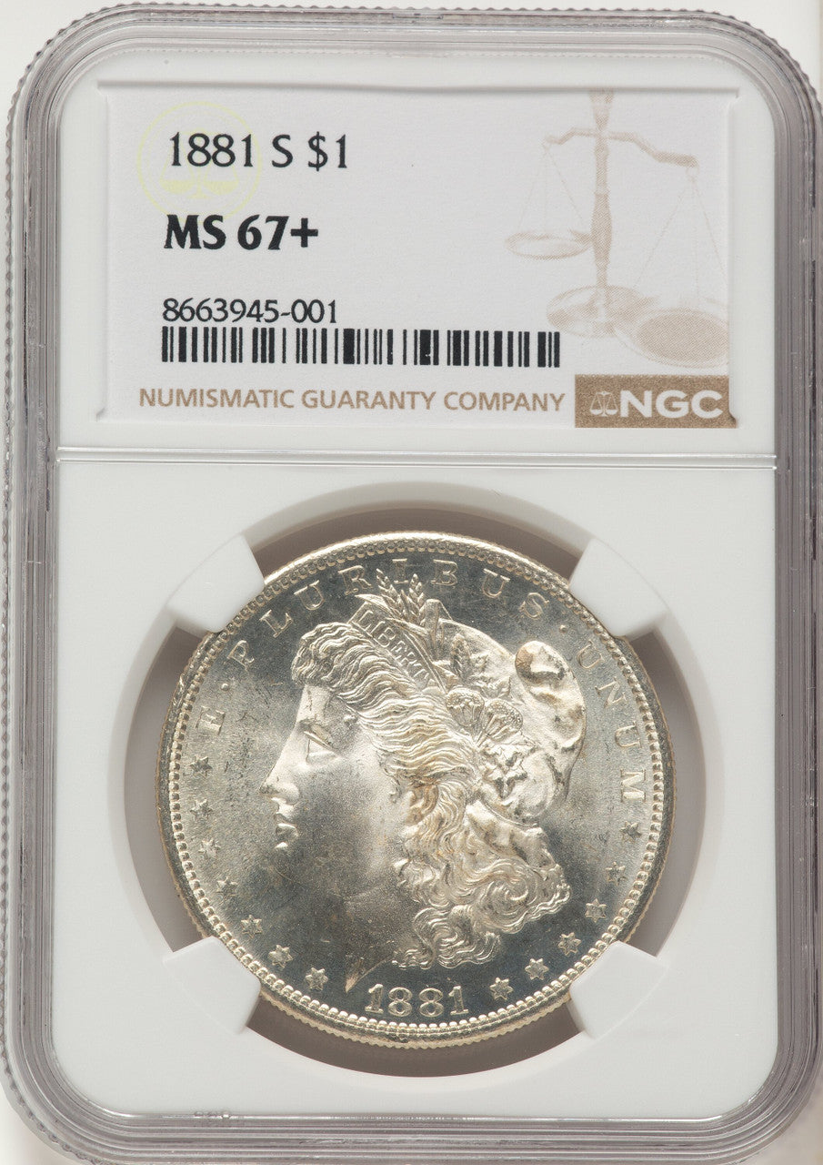 1881-S Morgan Dollar NGC MS67+