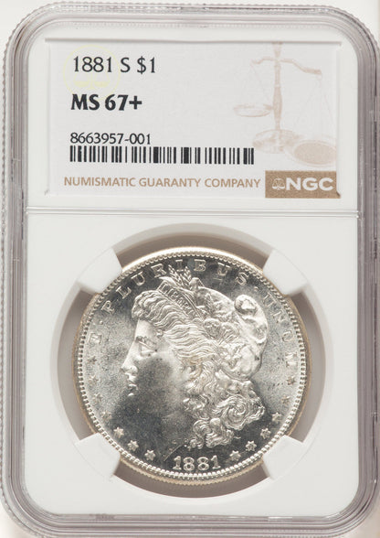1881-S Morgan Dollar NGC MS67+