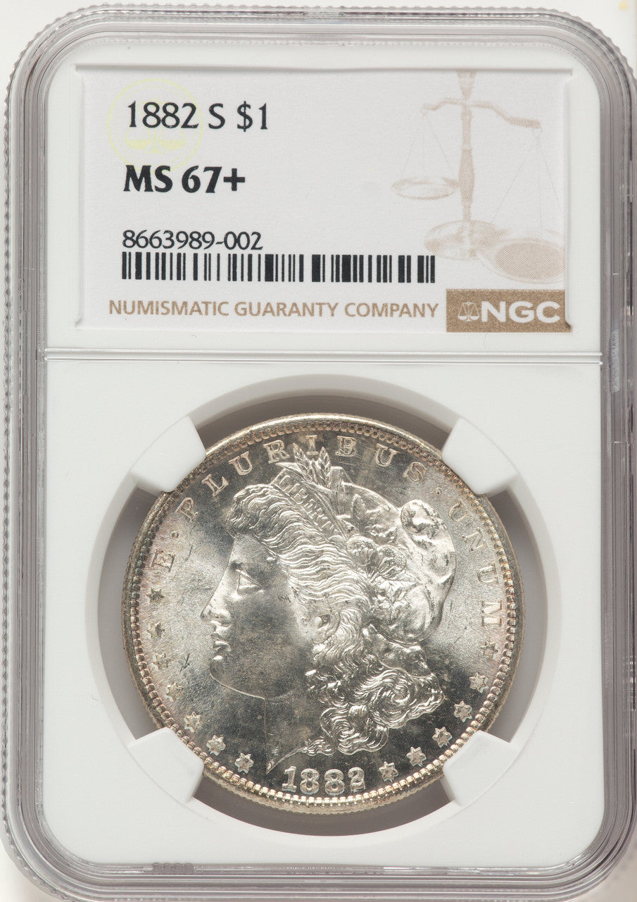 1882-S Morgan Dollar NGC MS67+